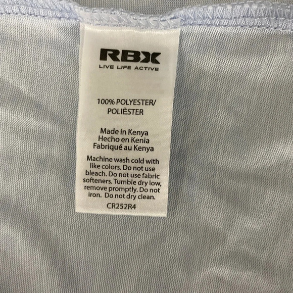 RBX Active Performance Women’s V-neck T-Shirt Light Blue Medium EUC - Picture 6 of 8